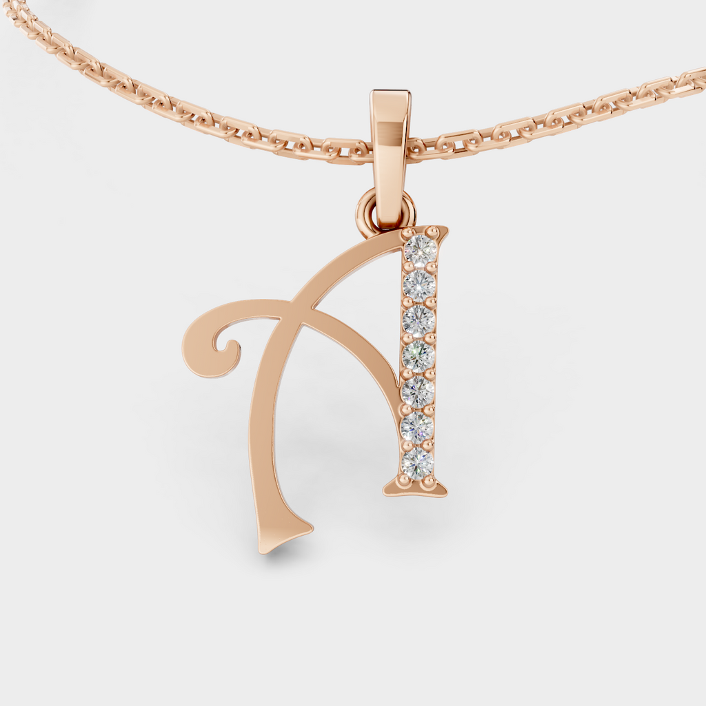Gold Necklace With A Letter