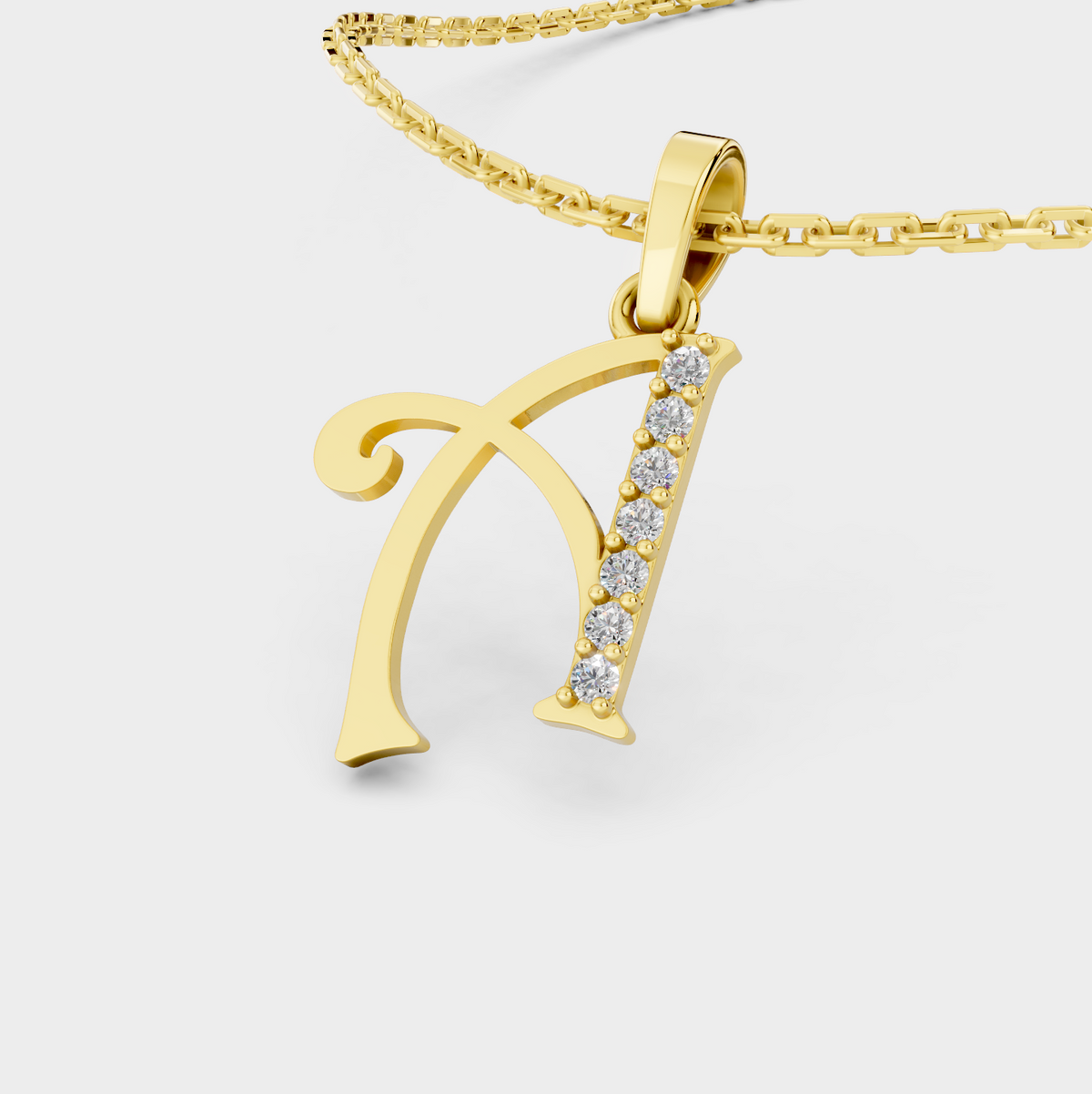 Gold Necklace With A Letter