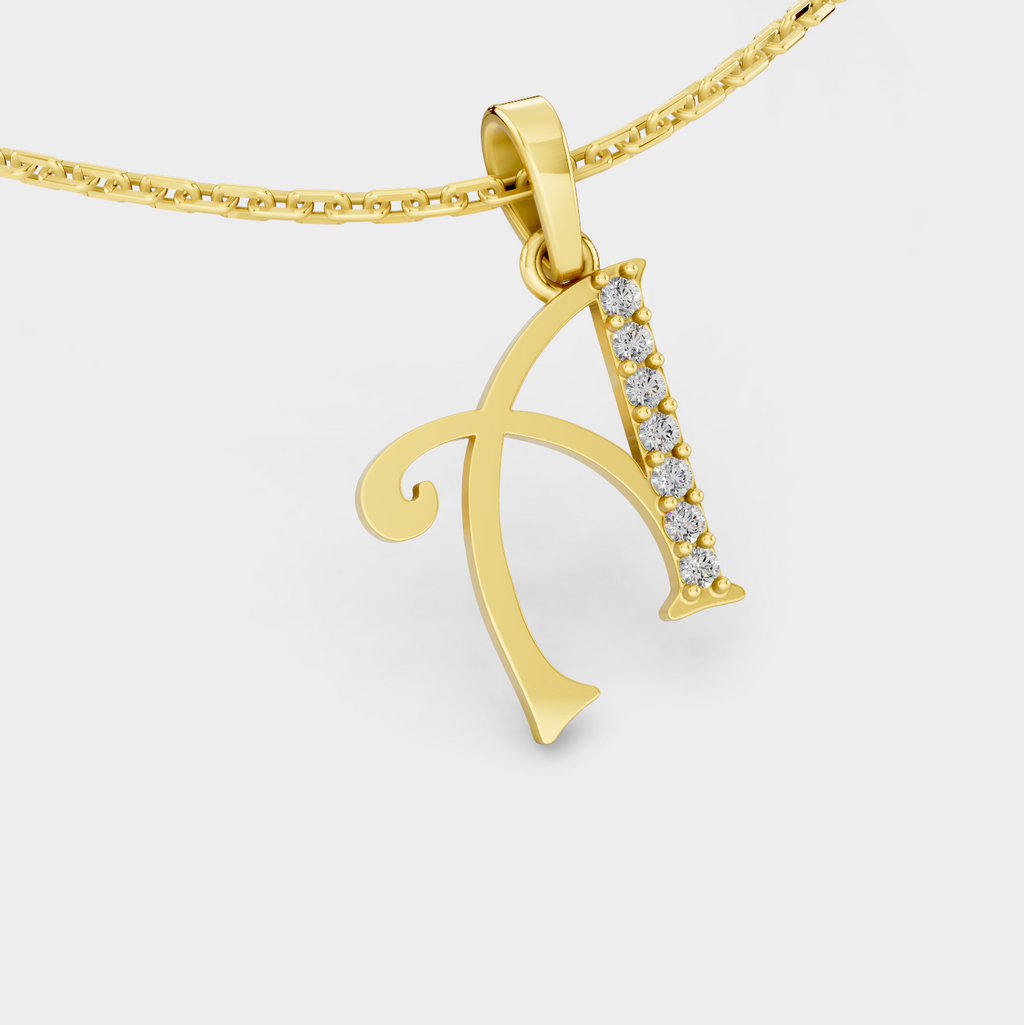 Gold Necklace With A Letter