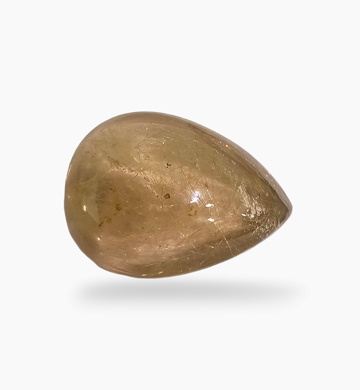 Golden Rutile Pear Cabochon Stone 17.96ct 11.5x15mm