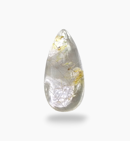 Golden Rutile Quartz Stone 21.41 Carats 28x14.7mm