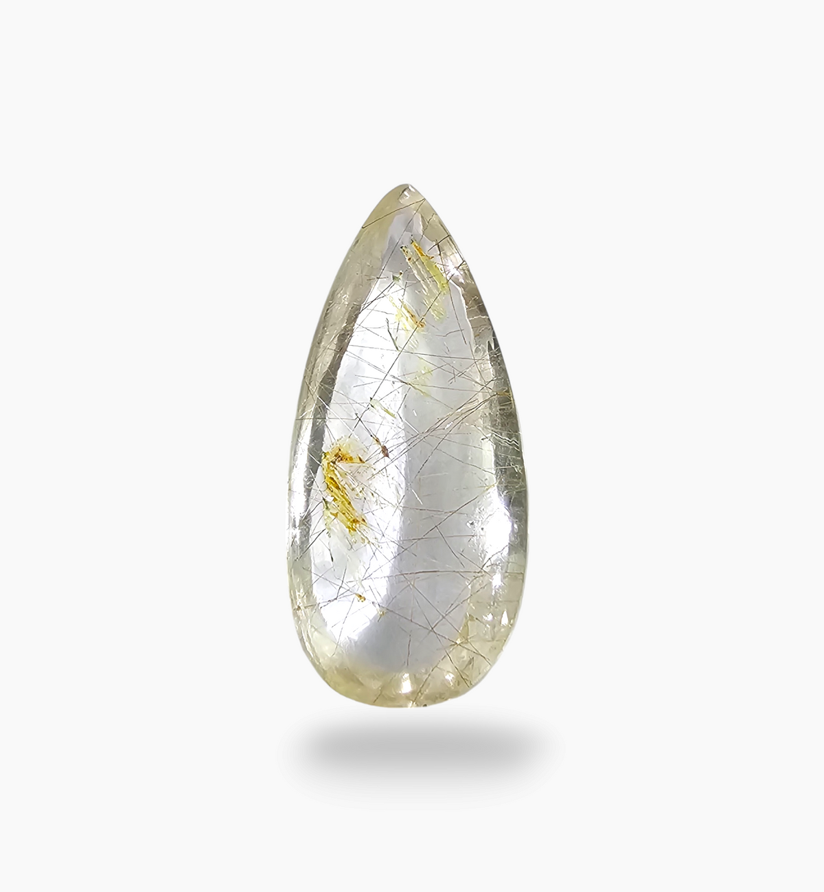 Golden Rutile Quartz Stone 21.41 Carats 28x14.7mm
