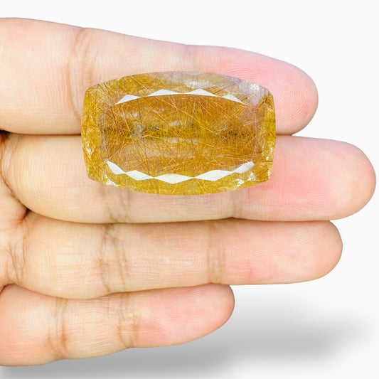 Golden Rutile Stone Cushion 51.15 Carats 31x20 mm Buy Online