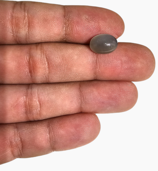 Natural Gray Moonstone Gemstone 3.40 Carats Oval Cabochon Shape 11.6x8.6mm