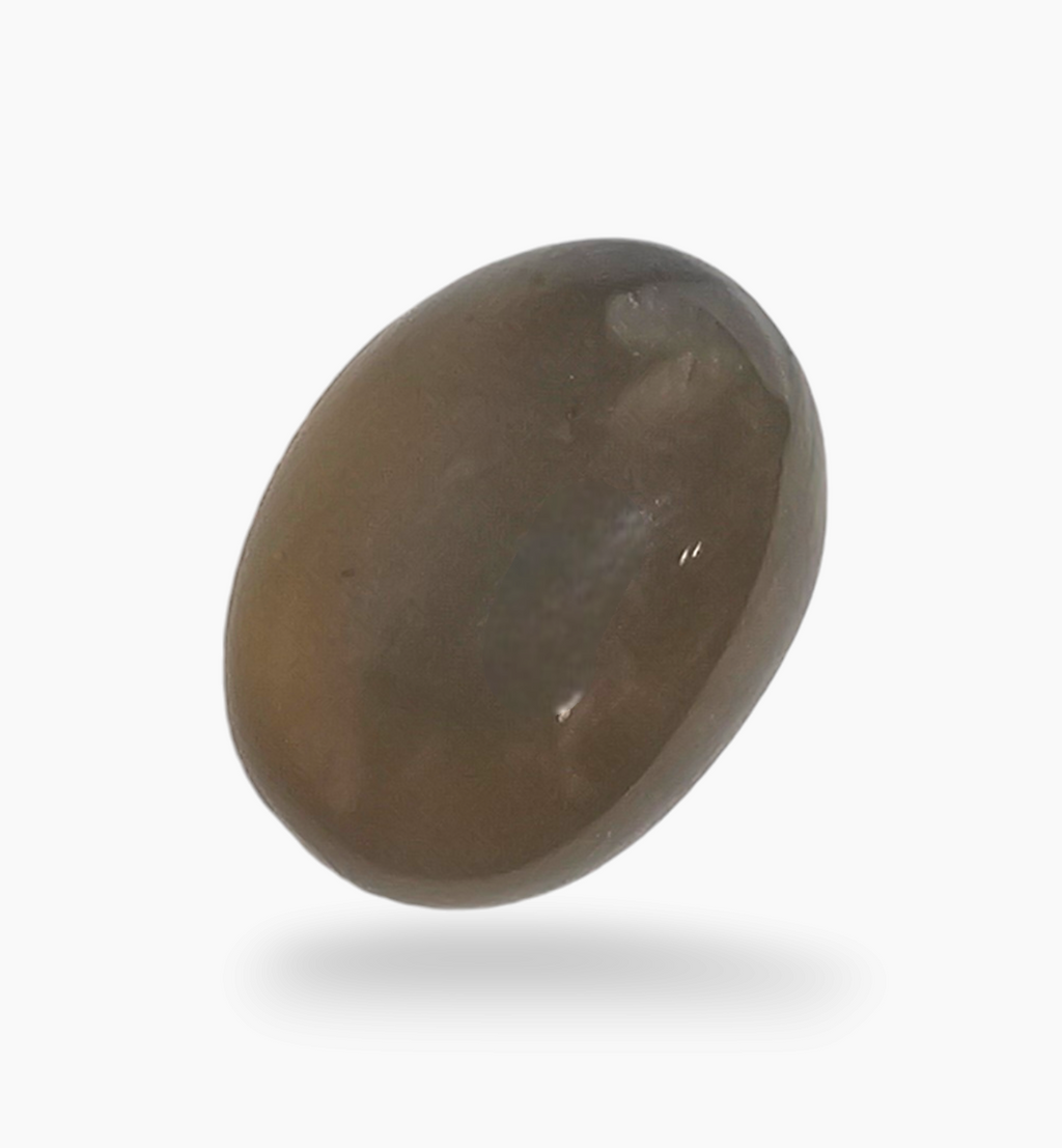 Natural Gray Moonstone Gemstone 3.40 Carats Oval Cabochon Shape 11.6x8.6mm