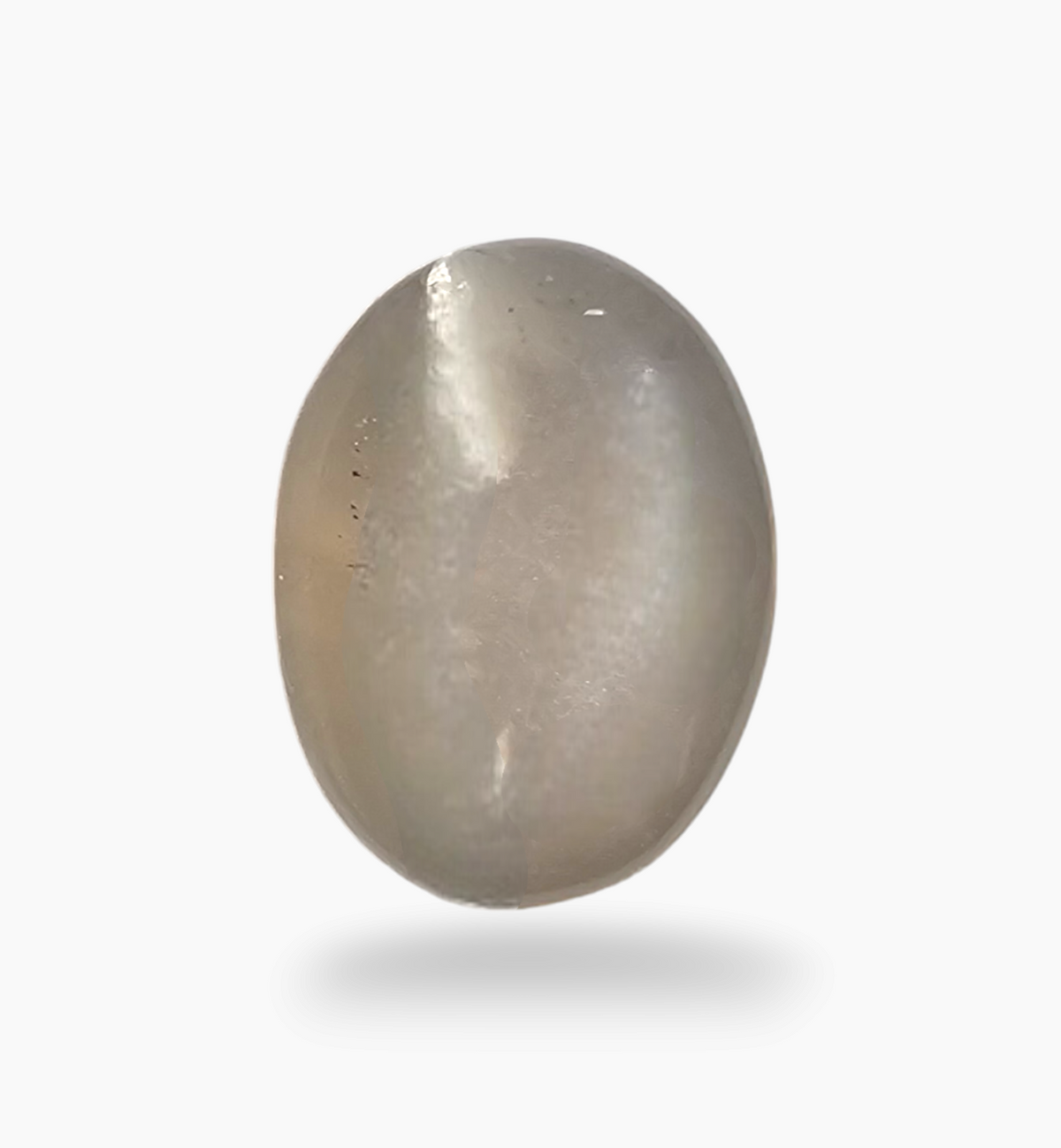 Natural Gray Moonstone Gemstone 3.40 Carats Oval Cabochon Shape 11.6x8.6mm