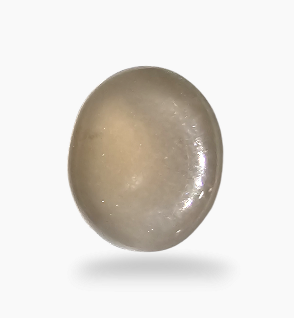 Natural Peach Moonstone Gemstone 2.91 Carats Oval Cabochon Shape 9.8x8mm