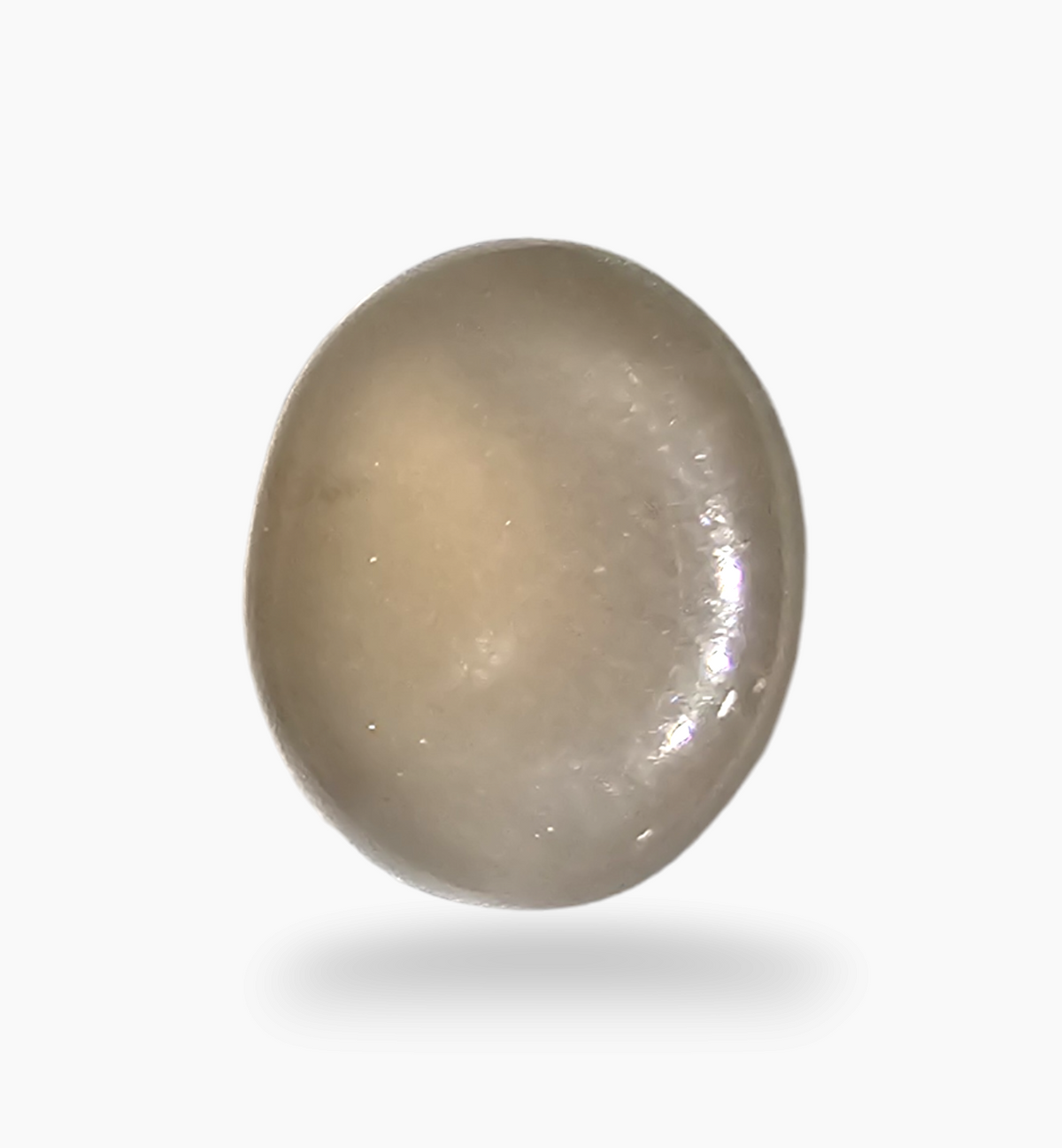 Natural Peach Moonstone Gemstone 2.91 Carats Oval Cabochon Shape 9.8x8mm
