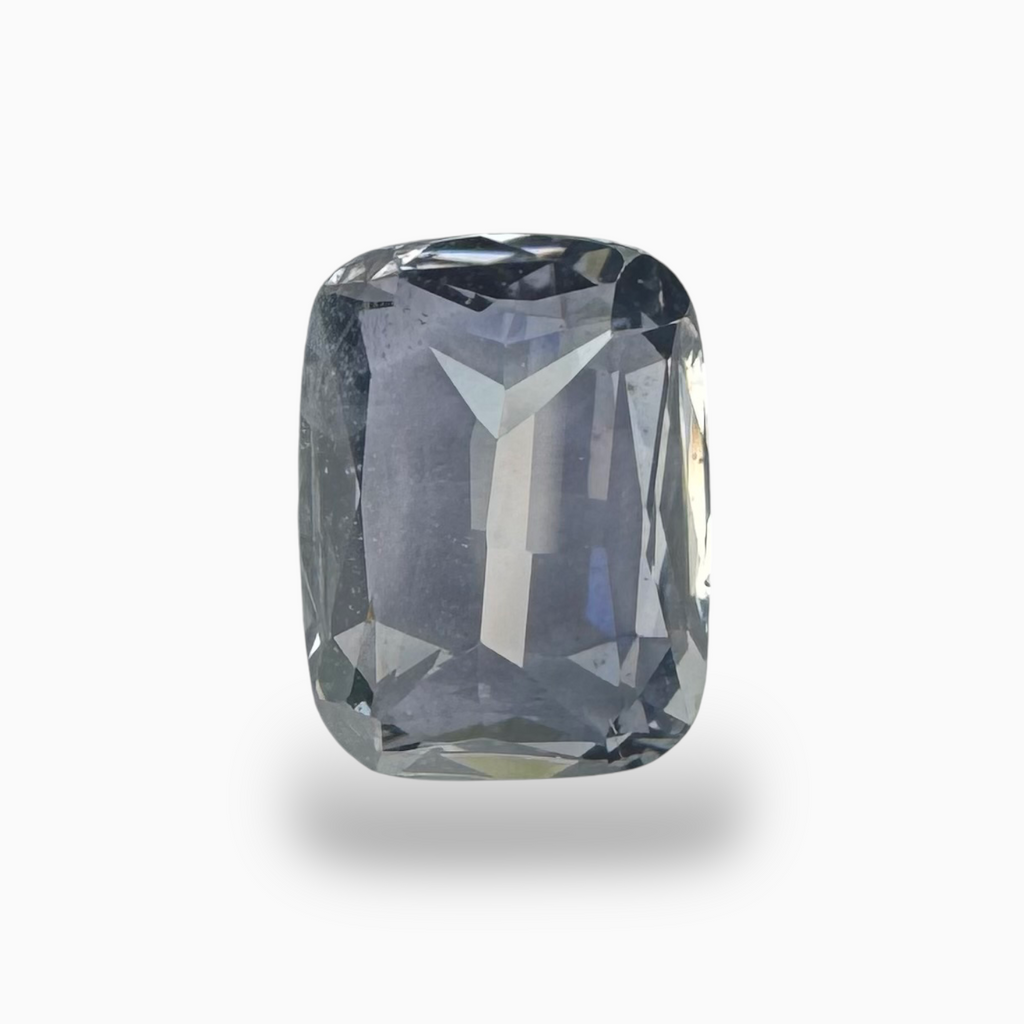 Gray Spinel Stone Cushion Cut 3.57 Carats 10x7.5 mm