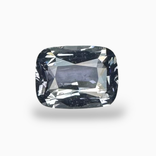 Gray Spinel Stone Cushion Cut 3.57 Carats 10x7.5 mm