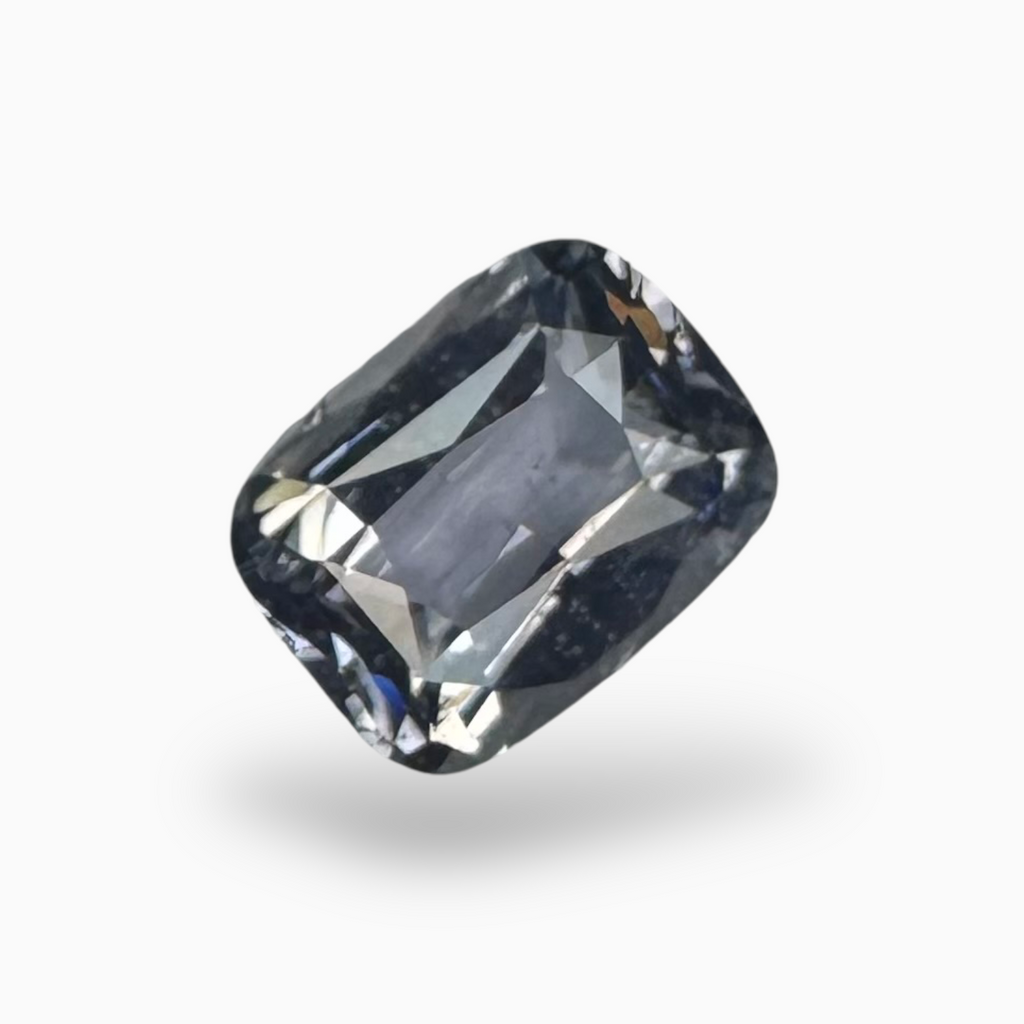 Gray Spinel Stone Cushion Cut 3.57 Carats 10x7.5 mm