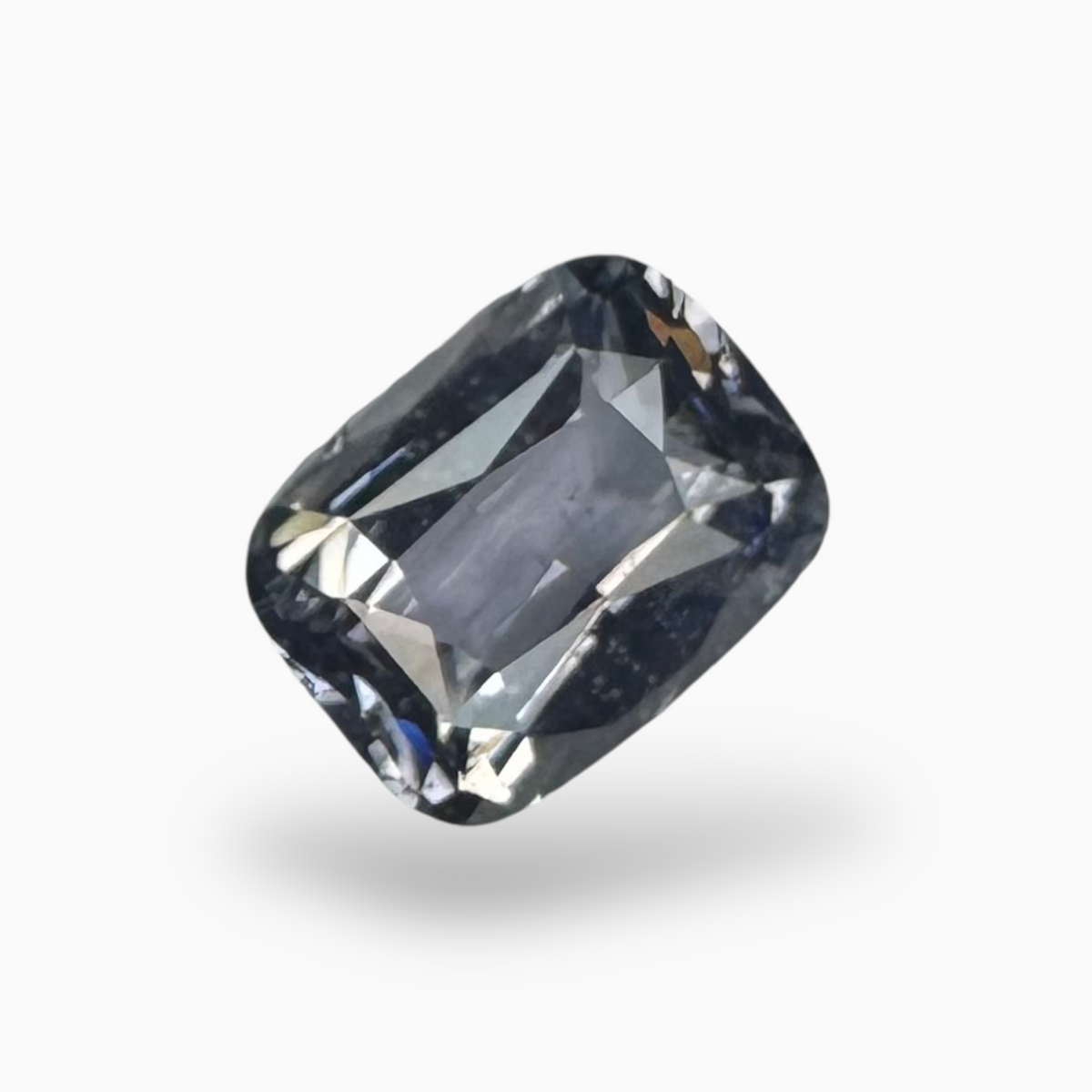 Gray Spinel Stone Cushion Cut 3.57 Carats 10x7.5 mm