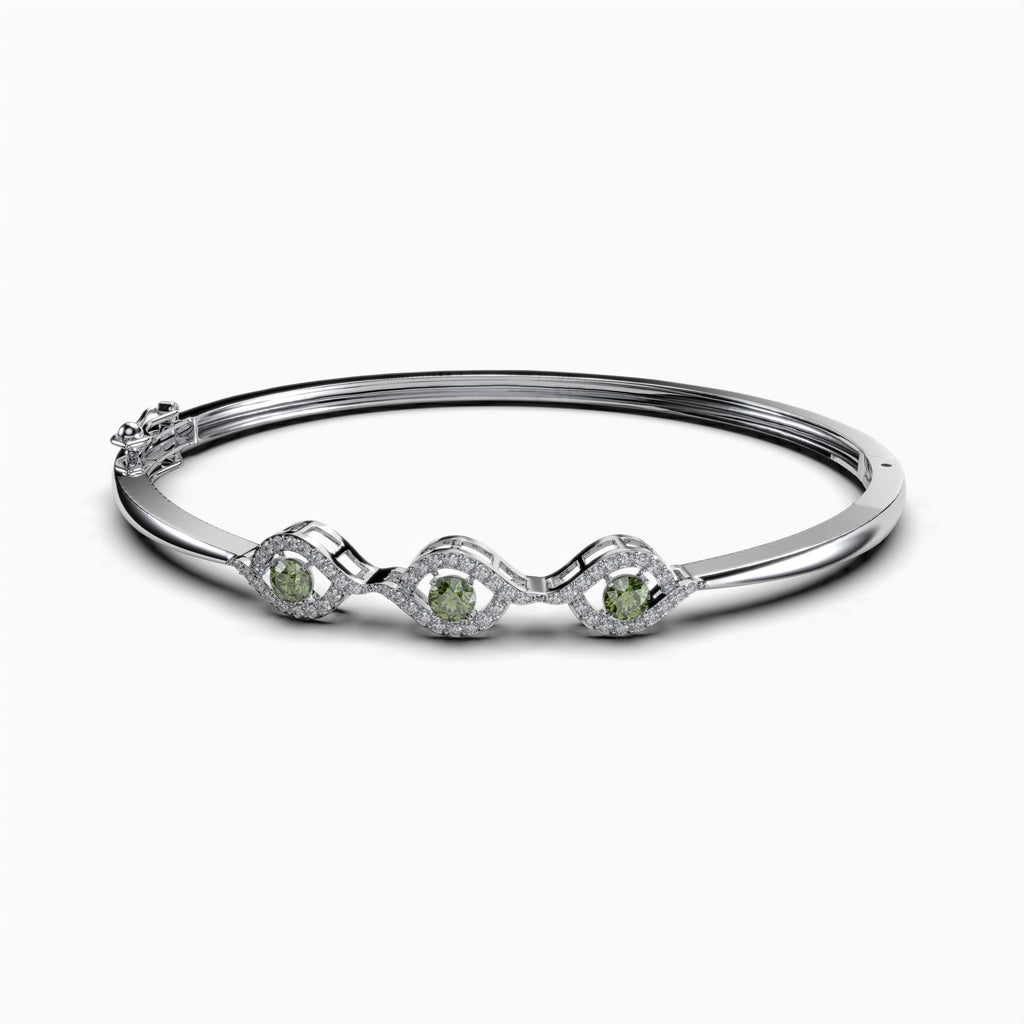 Green Amethyst Bangles - Everly