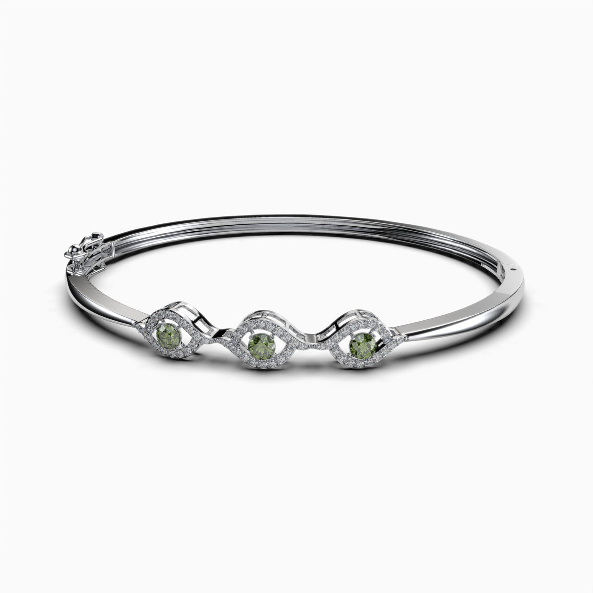 Green Amethyst Bangles - Everly