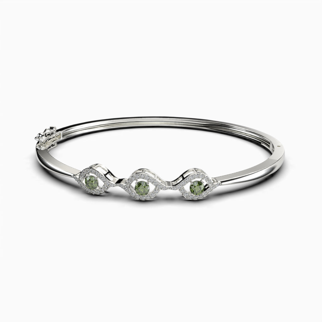 Green Amethyst Bangles - Everly