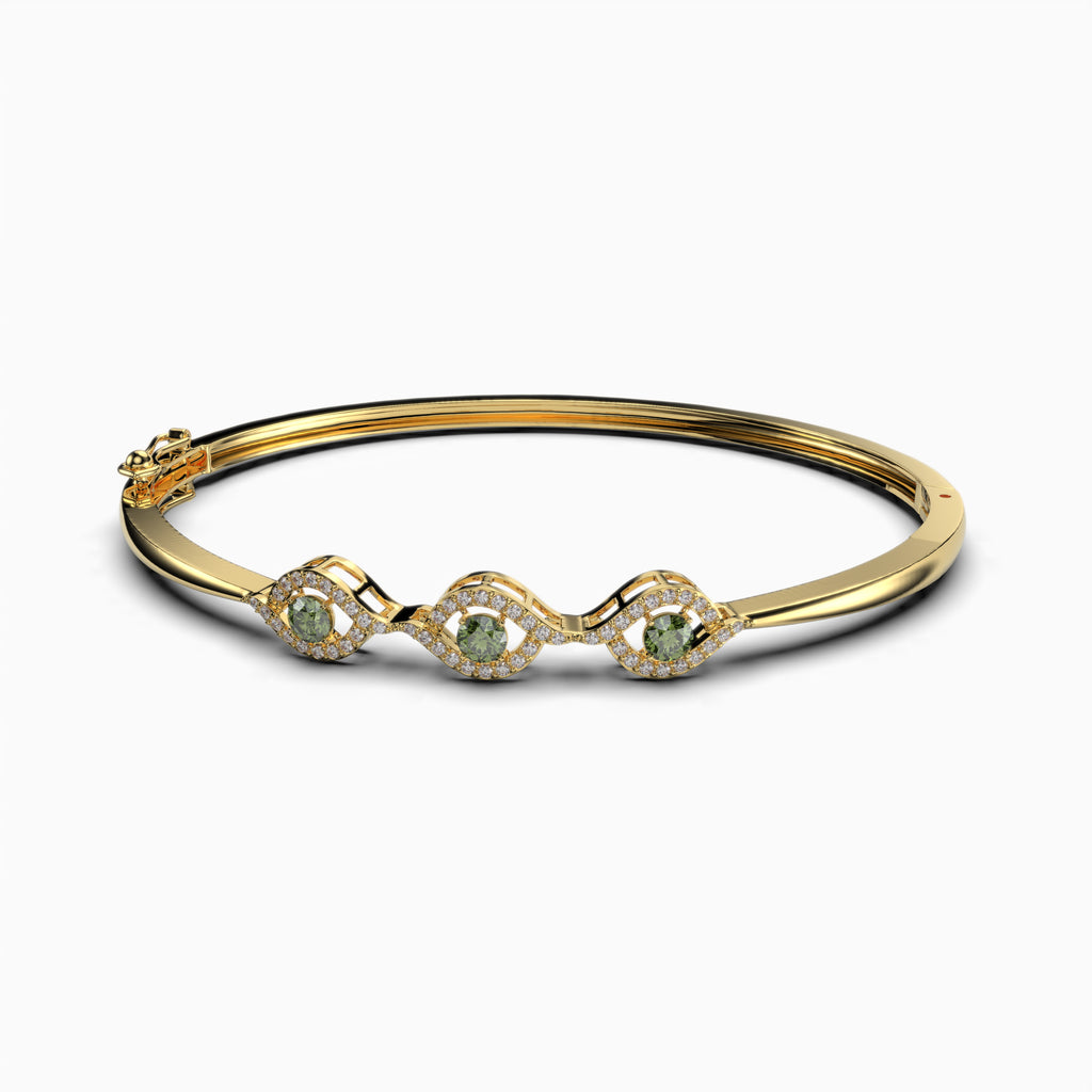 Green Amethyst Bangles - Everly