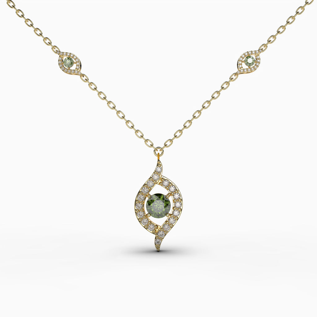Green Amethyst Necklace - Madelyn