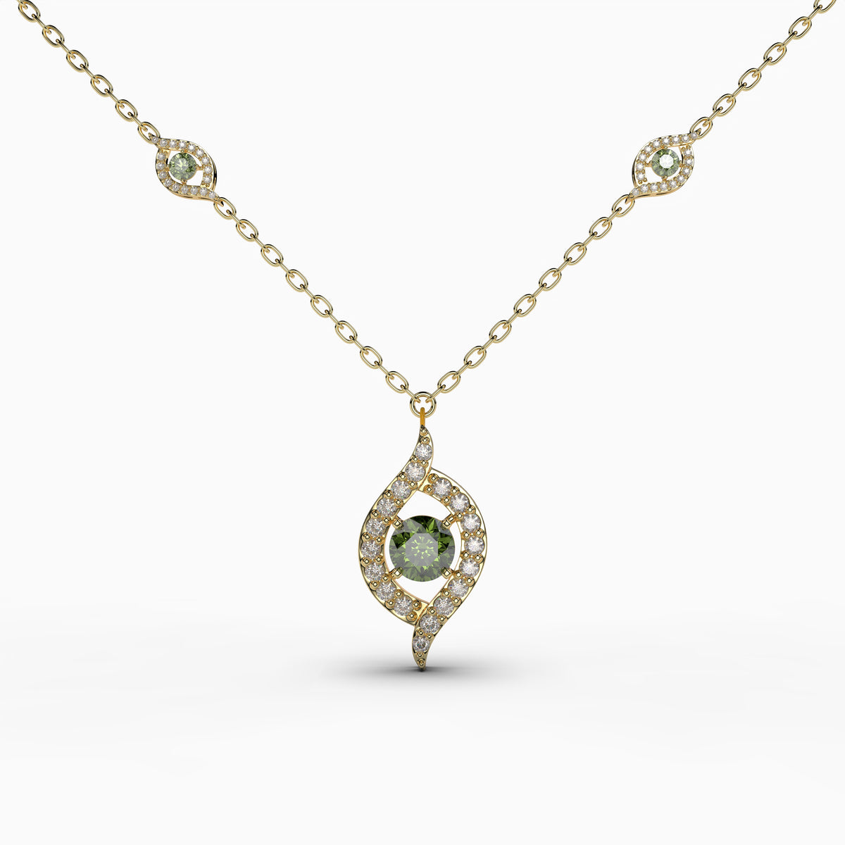 Green Amethyst Necklace - Madelyn