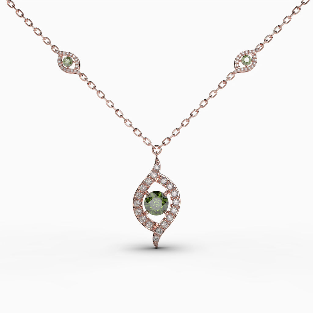 Green Amethyst Necklace - Madelyn