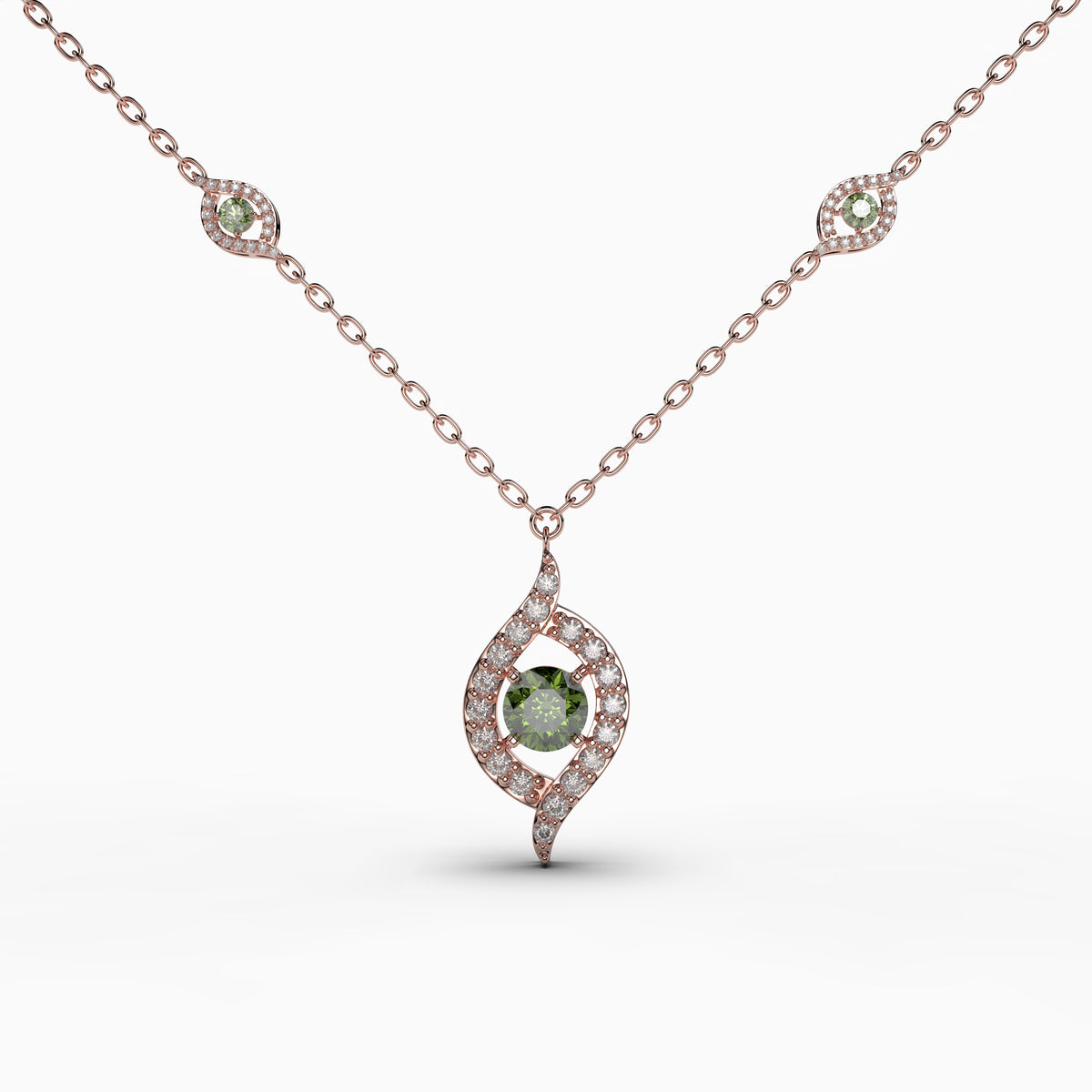 Green Amethyst Necklace - Madelyn