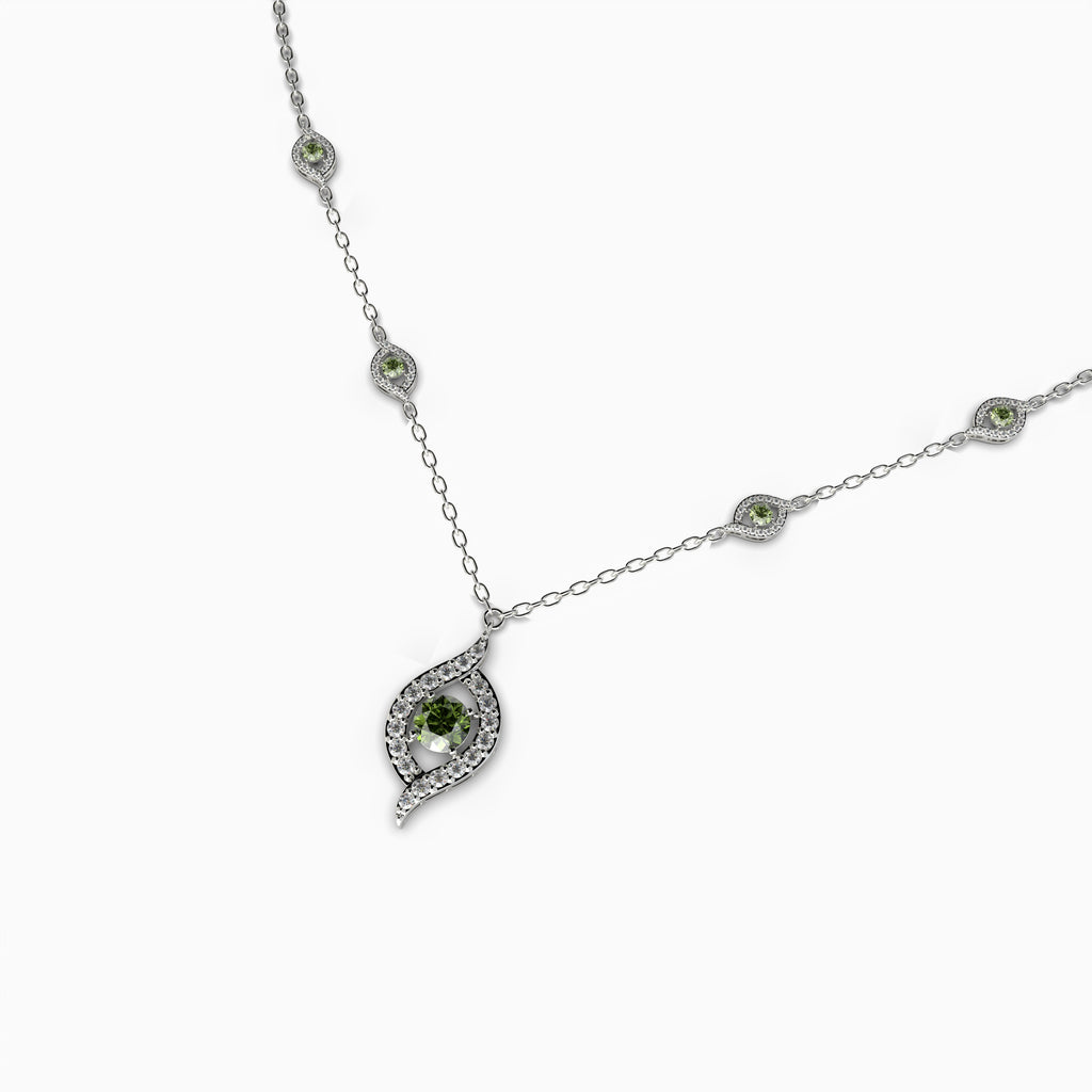 Green Amethyst Necklace - Madelyn