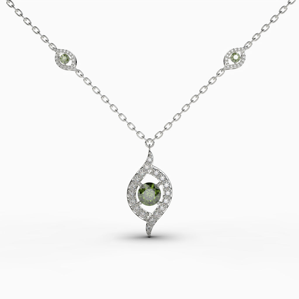 Green Amethyst Necklace - Madelyn