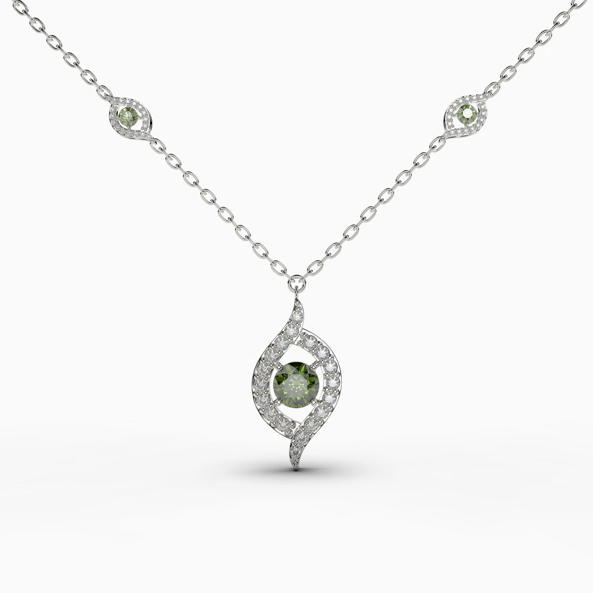 Green Amethyst Necklace - Madelyn