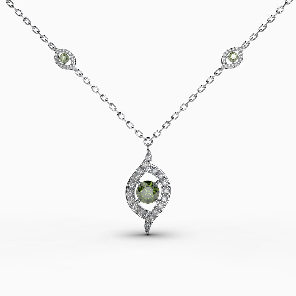 Green Amethyst Necklace - Madelyn