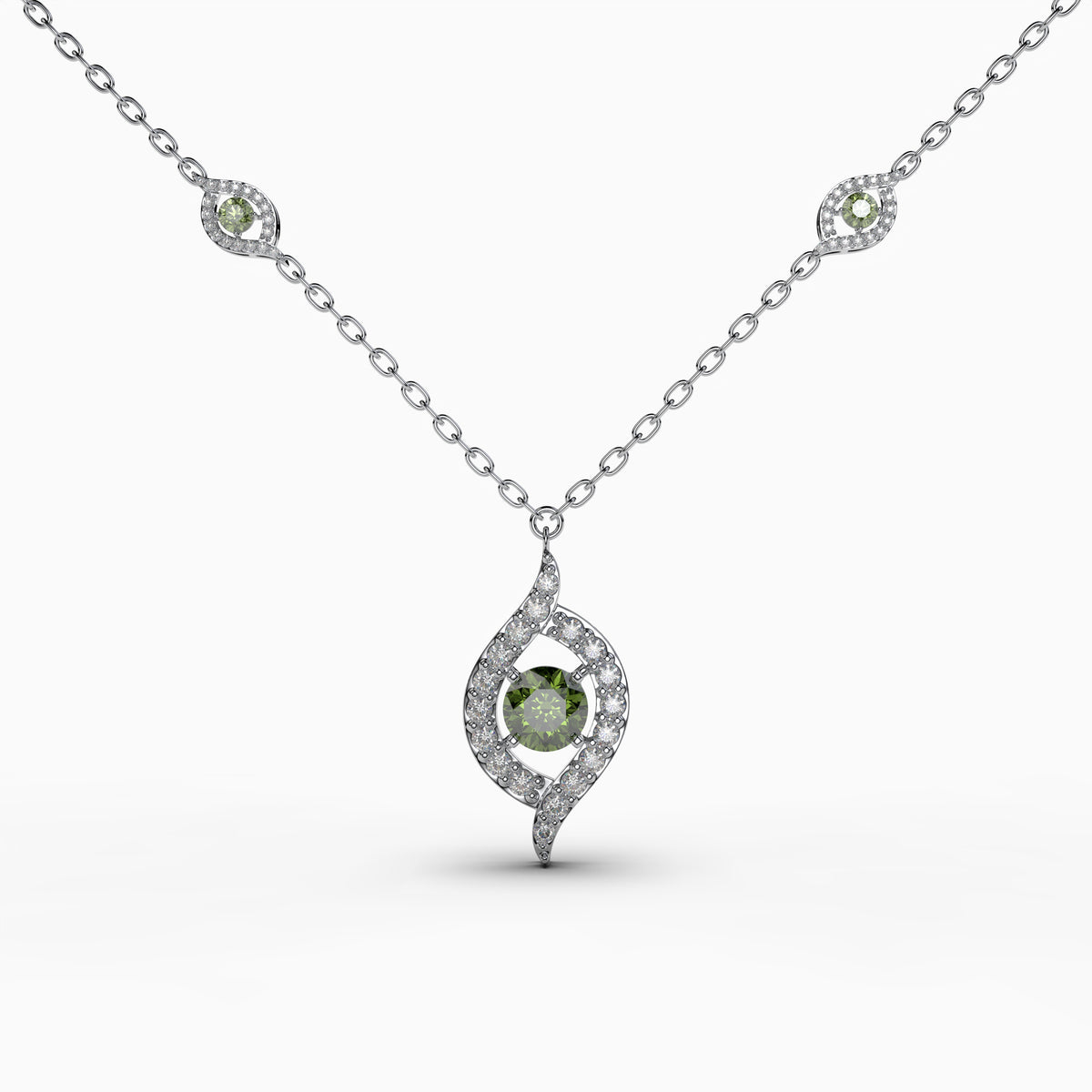 Green Amethyst Necklace - Madelyn