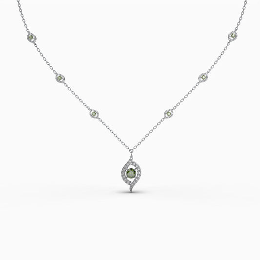 Green Amethyst Necklace - Madelyn