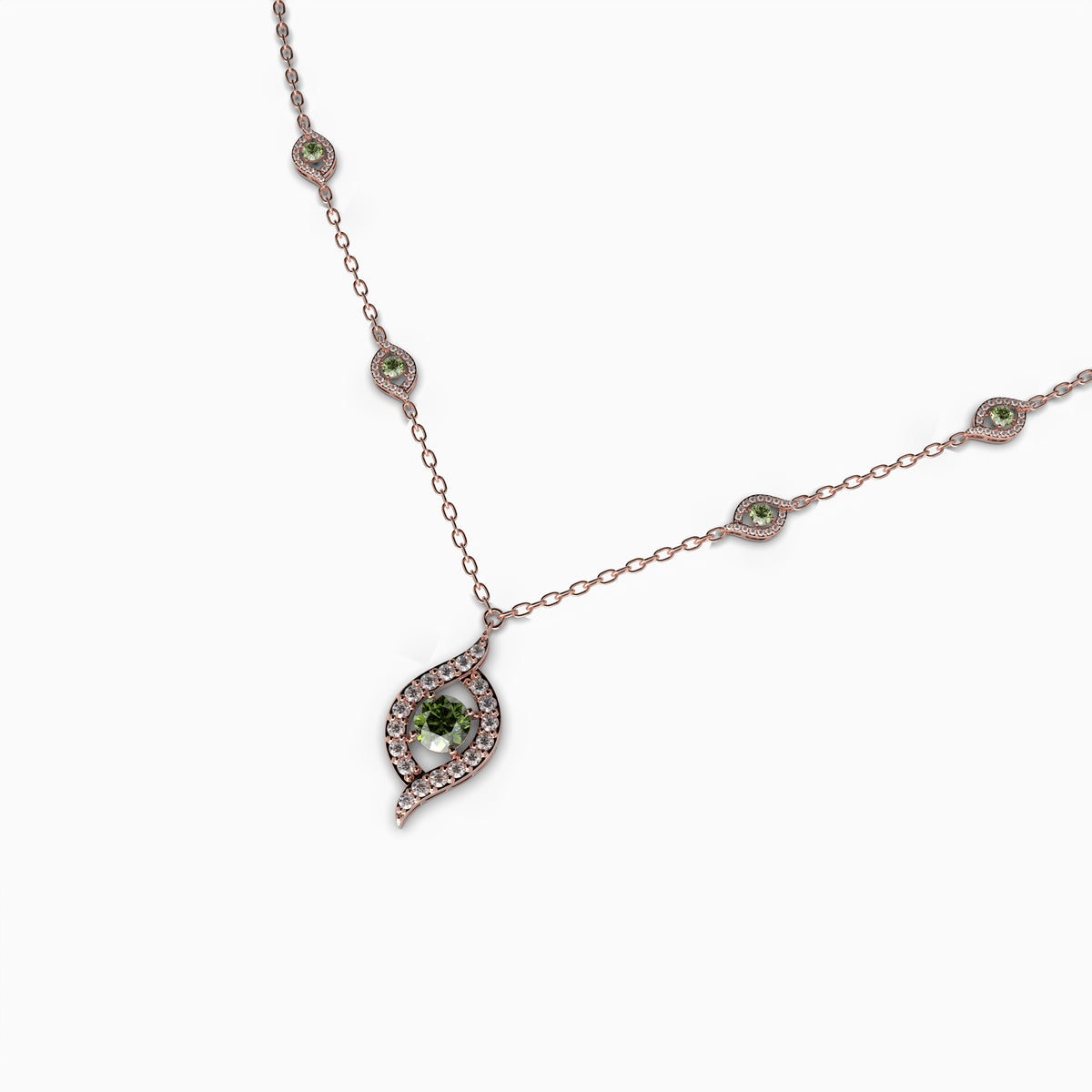 Green Amethyst Necklace - Madelyn