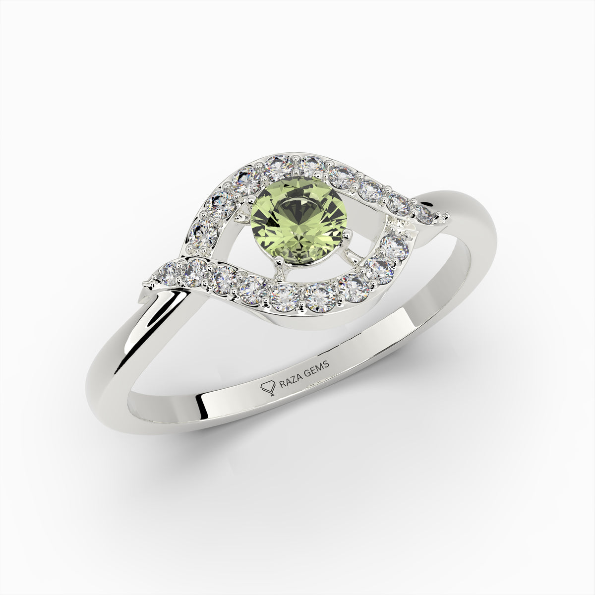 Green Amethyst Ring - Isabella