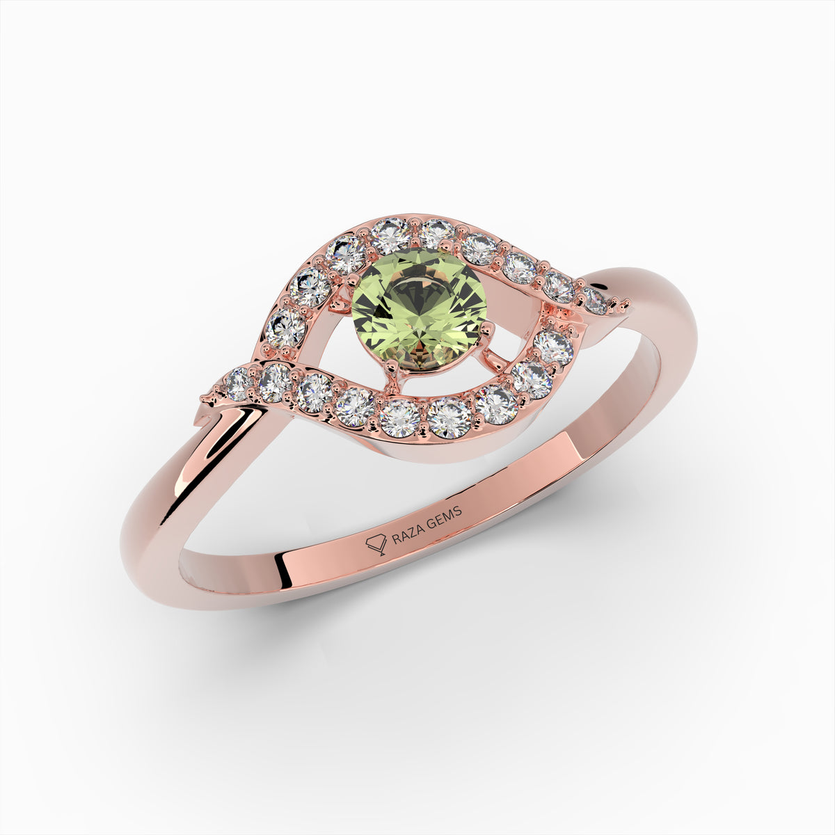 Green Amethyst Ring - Isabella