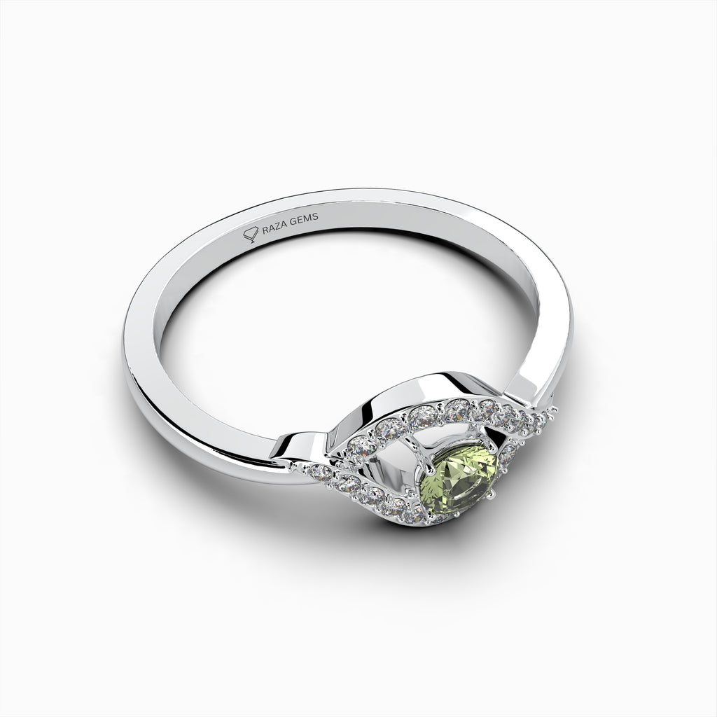 Green Amethyst Ring - Isabella