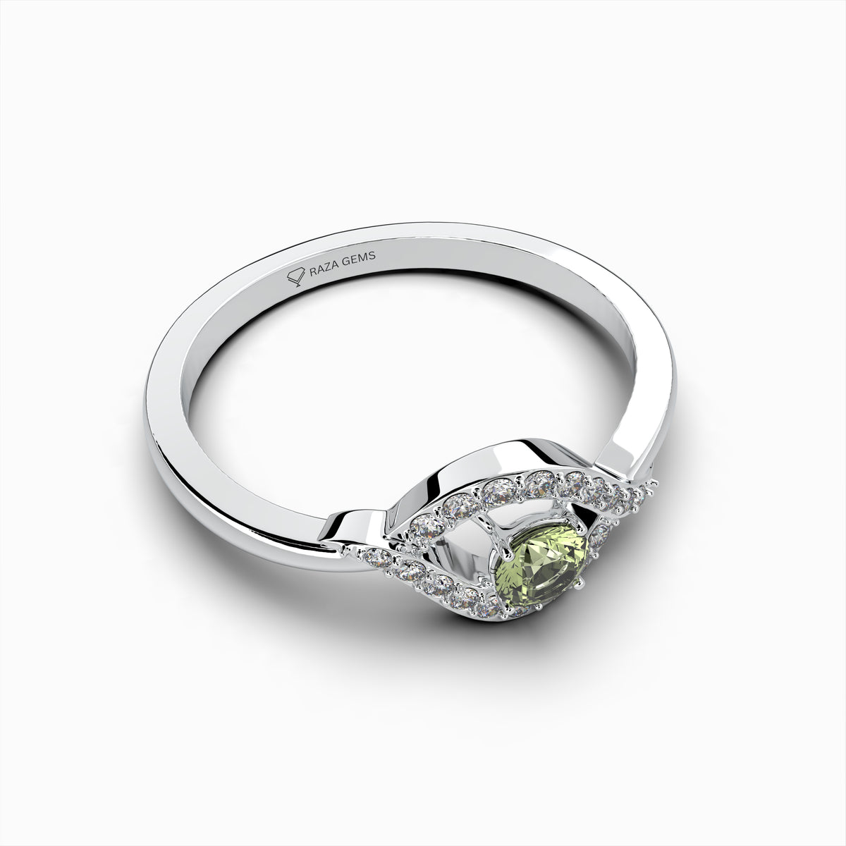 Green Amethyst Ring - Isabella