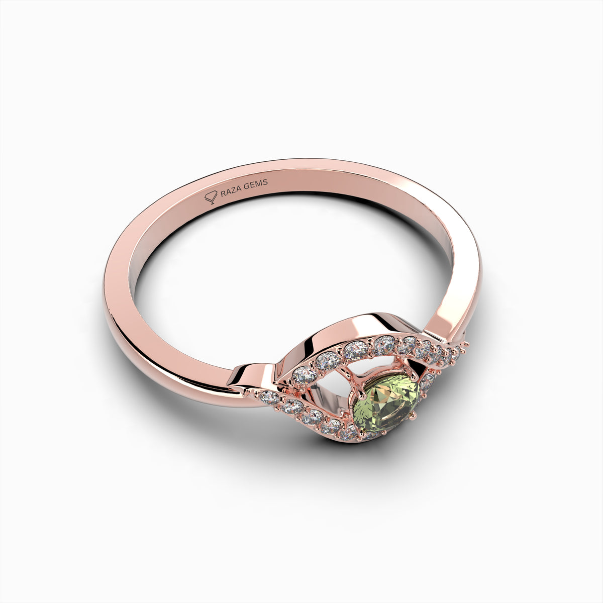 Green Amethyst Ring - Isabella