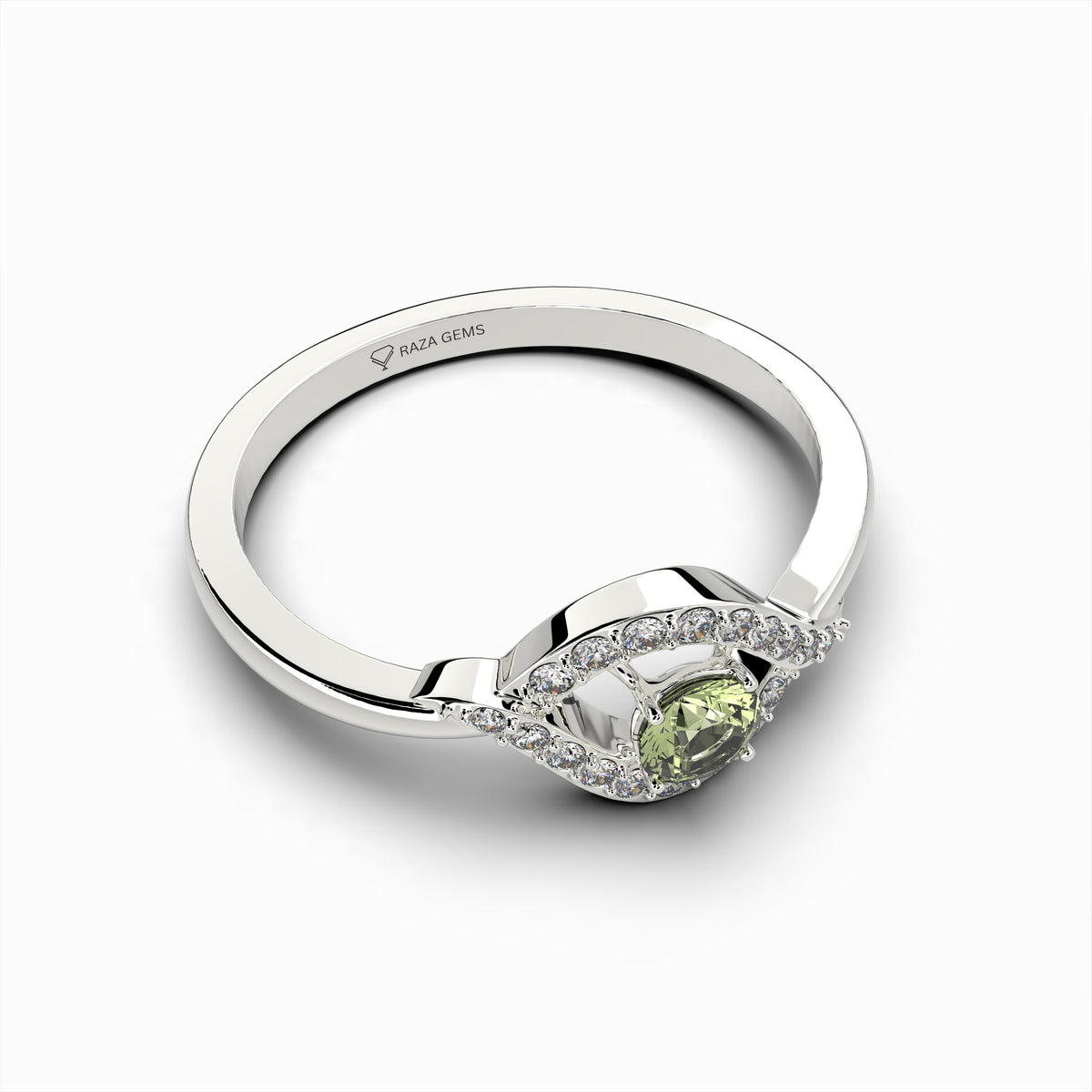 Green Amethyst Ring - Isabella