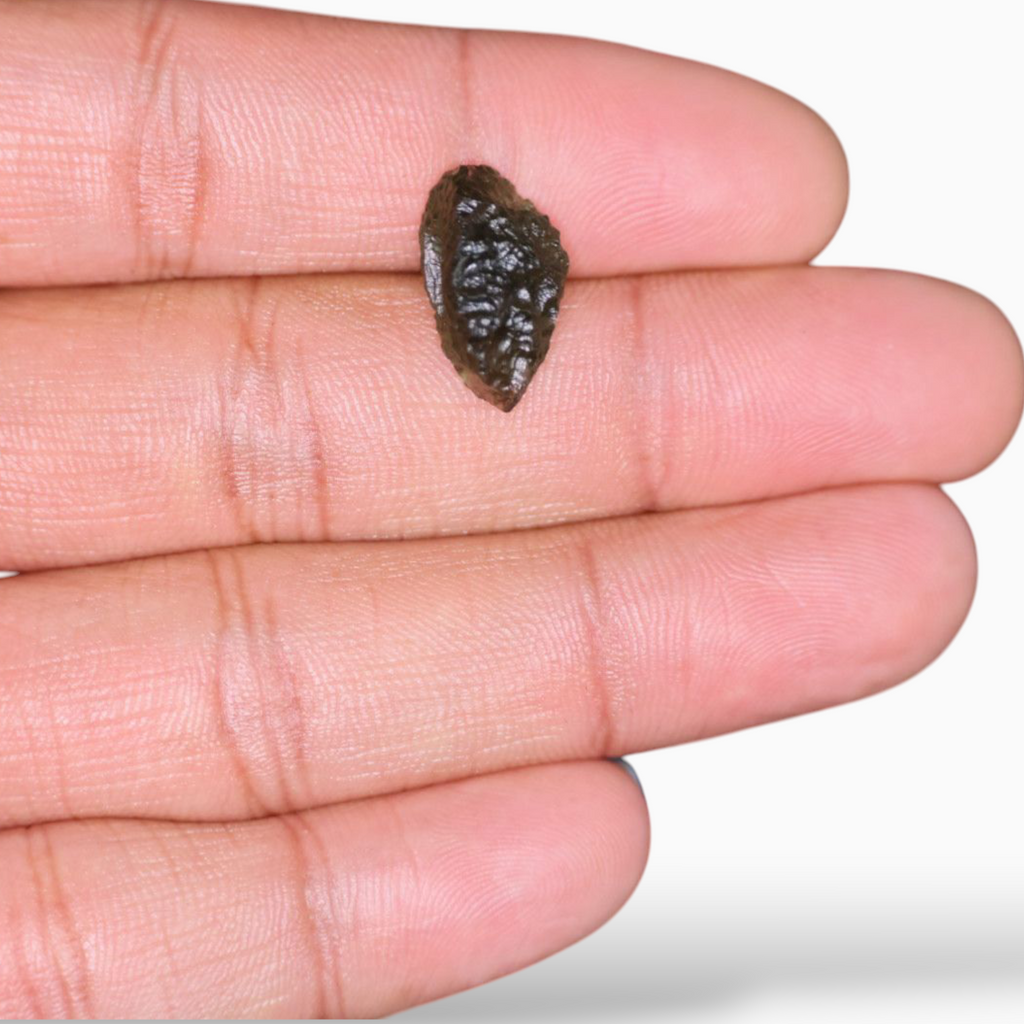 Green Moldavite Rough Real For Sale 6.22 Carats Rough Shape