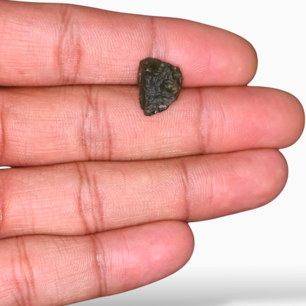 Natural Green Moldavite Raw For Sale 4.64 Carats Rough Shape
