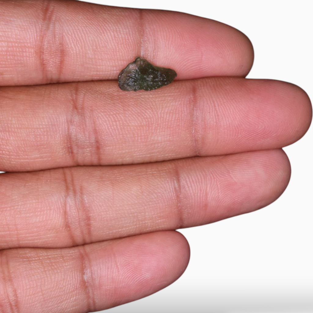 Raw Moldavite Crystal For Sale 2.44 Carats Rough Shape