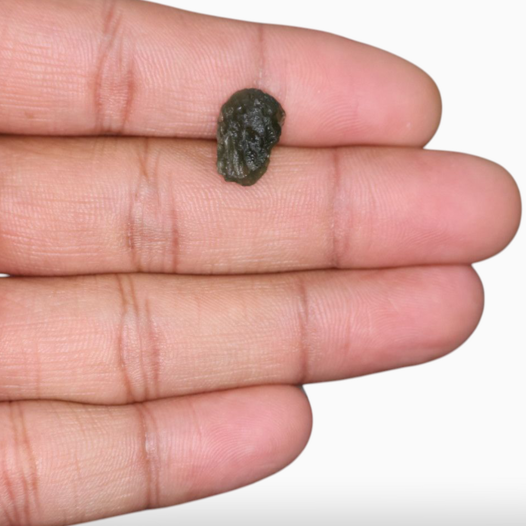 Buy Natural Green Moldavite For Sale 4.02 Carats Rough Shape