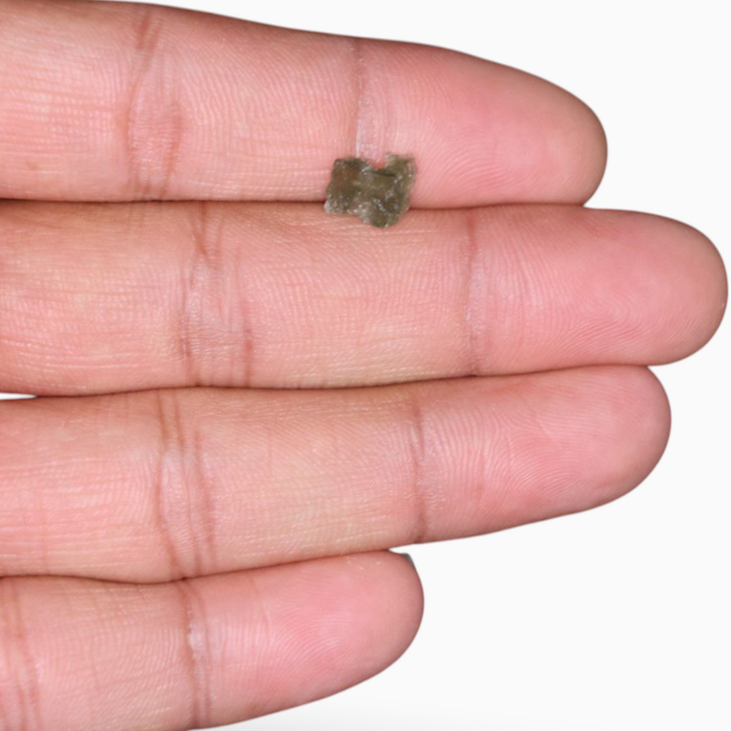 Buy Raw Moldavite Crystal For Sale 1.20 Carats Rough Shape