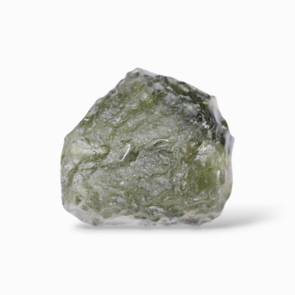 Green Moldavite Crystal Real For Sale 4.16 Carats Rough Shape