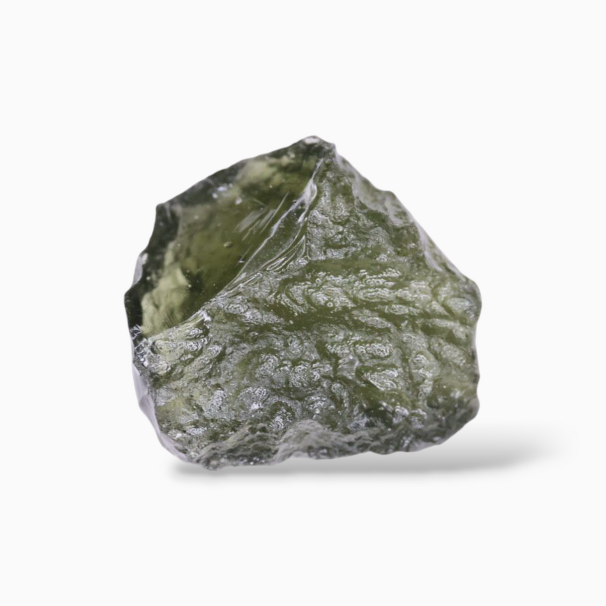 Green Moldavite Crystal Real For Sale 4.16 Carats Rough Shape