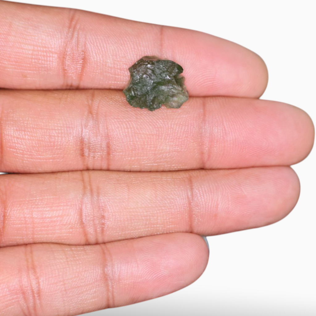 Moldavite Crystal Real For Sale 6.97 Carats Rough Shape