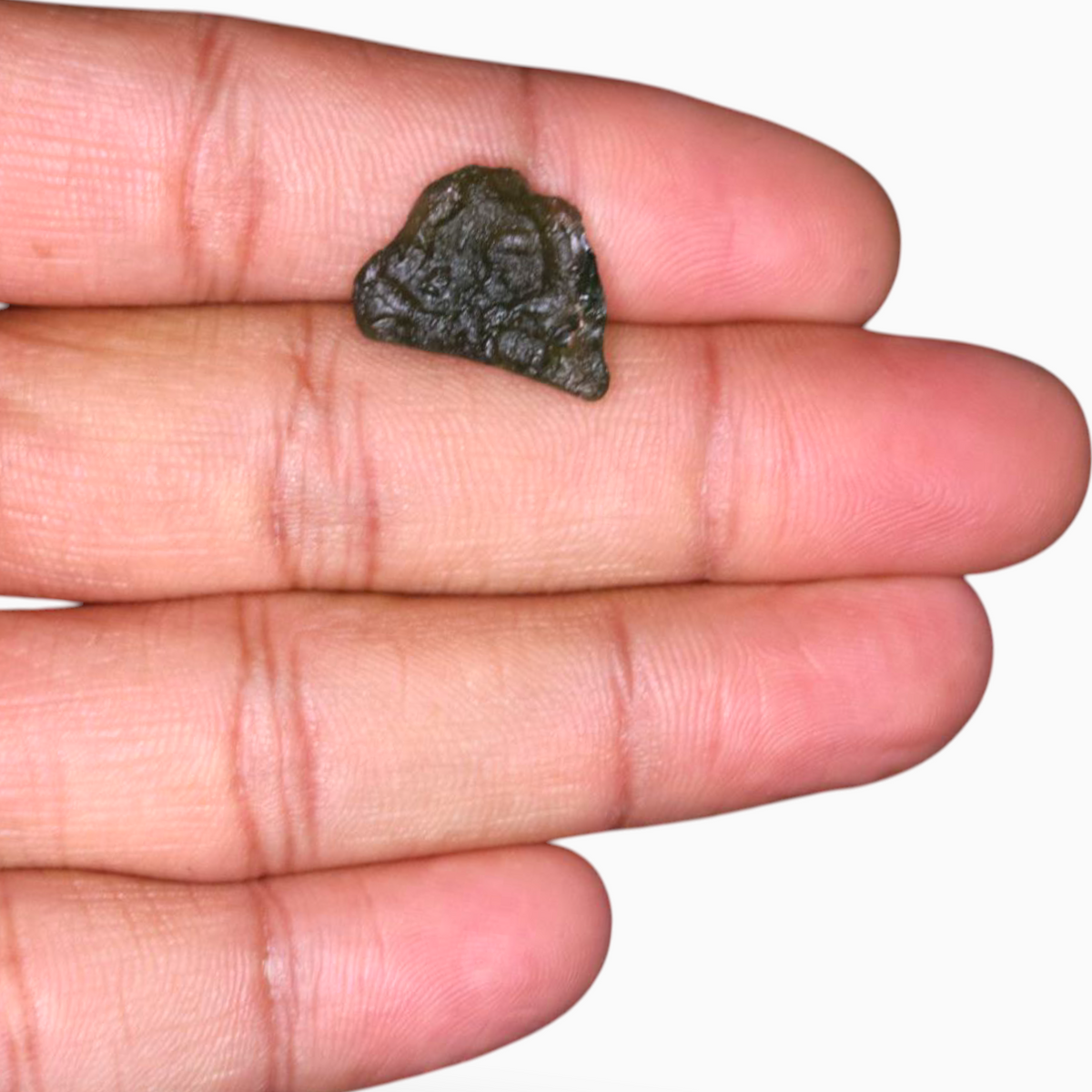 Loose Raw Moldavite Crystal For Sale 7.53 Carats Rough Shape