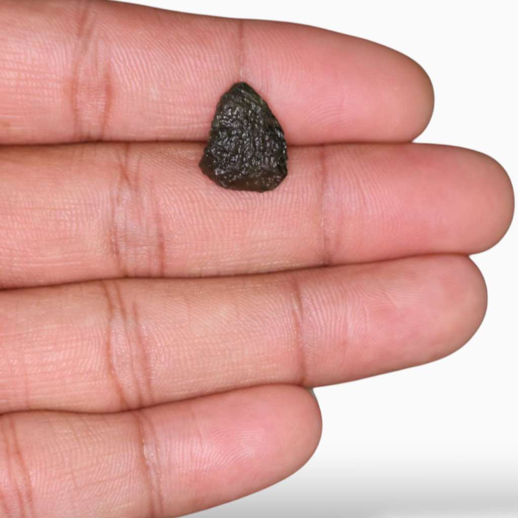 Buy Natural Green Moldavite For Sale 4.99 Carats Rough Shape