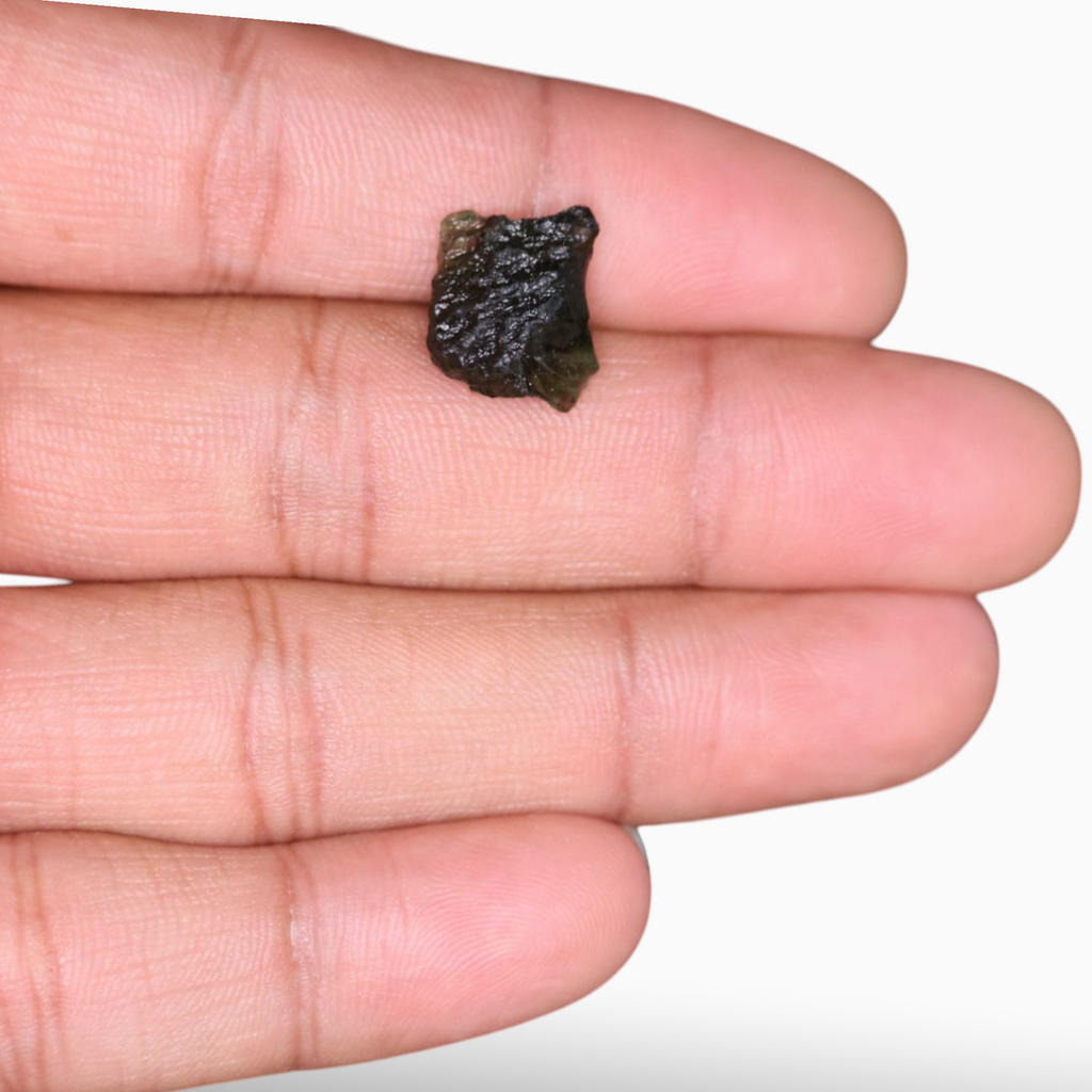 Buy Natural  Raw Moldavite For Sale 6.47 Carats Rough Shape