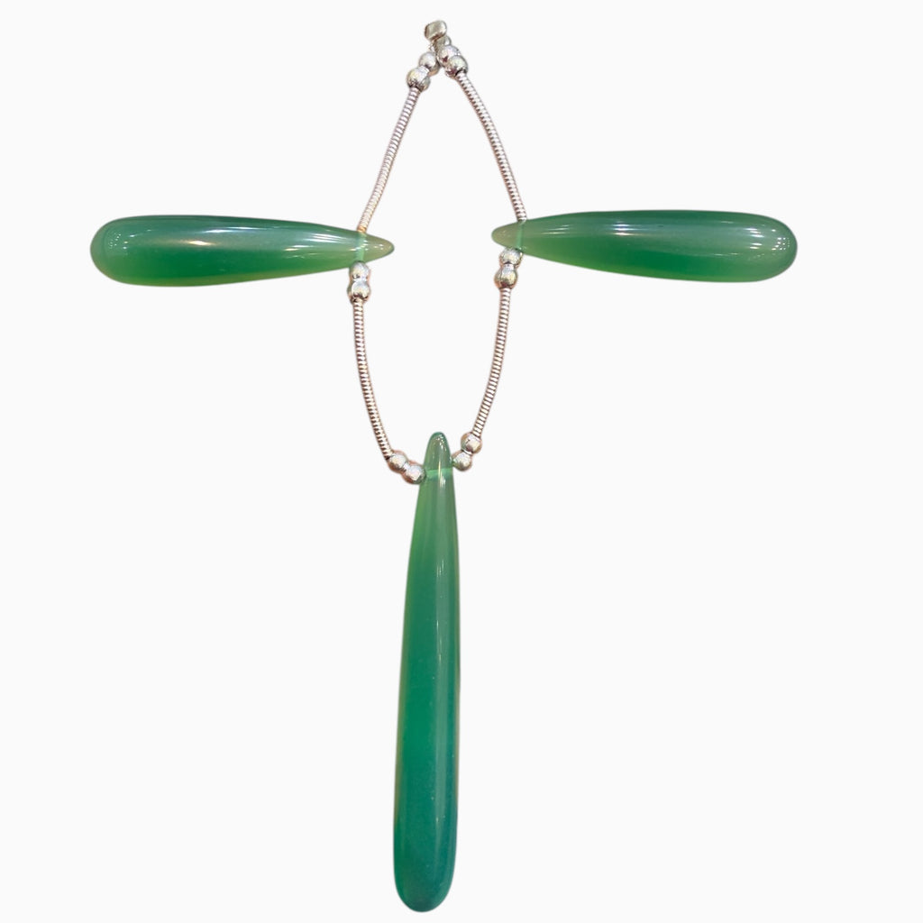 Green Onyx Long Drops for Jewellery Frm 5 - 25 Carats 5 - 50 mm