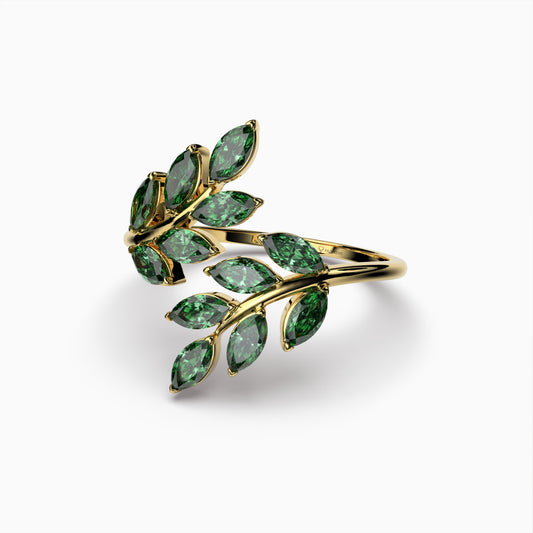 Green Spinel Ring in Natural Stone - Everleigh